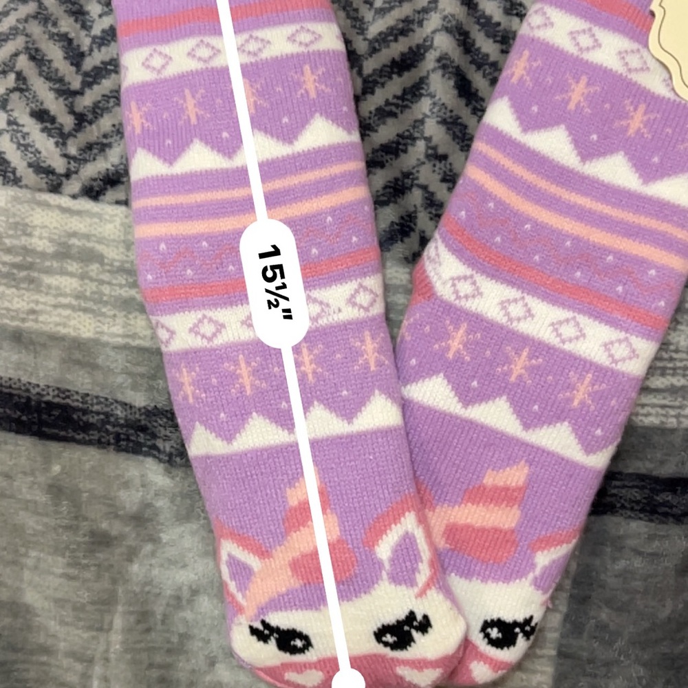Sherpa Critter Socks - Lavender Unicorn - One Size - NWT 2010 - Picture 5 of 5